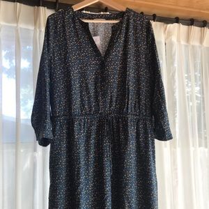 Loft Outlet Floral 3/4 sleeve dress - Size Large